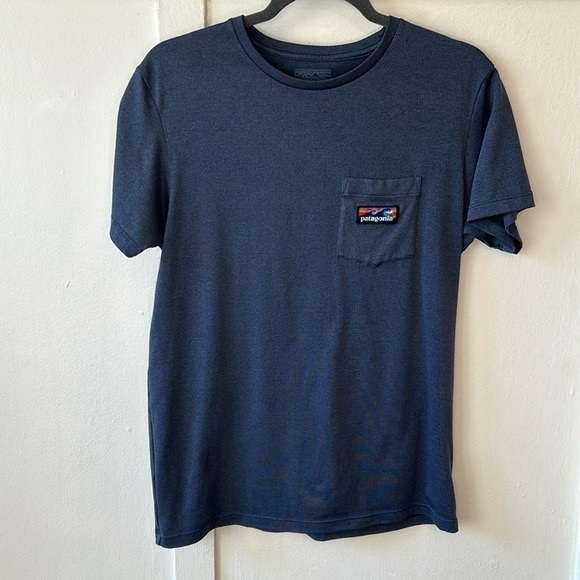 Patagonia Men’s Boardshort Label Pocket Responsibili Short Sleeve Tee M - Picture 2 of 7